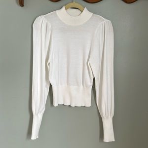 Express Cream Puff Sleeve Sweater XS